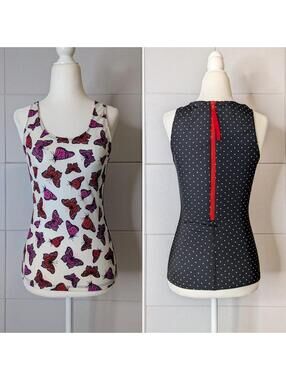 J.Crew x Pret-a-Surf butterfly rash guard swim tank top